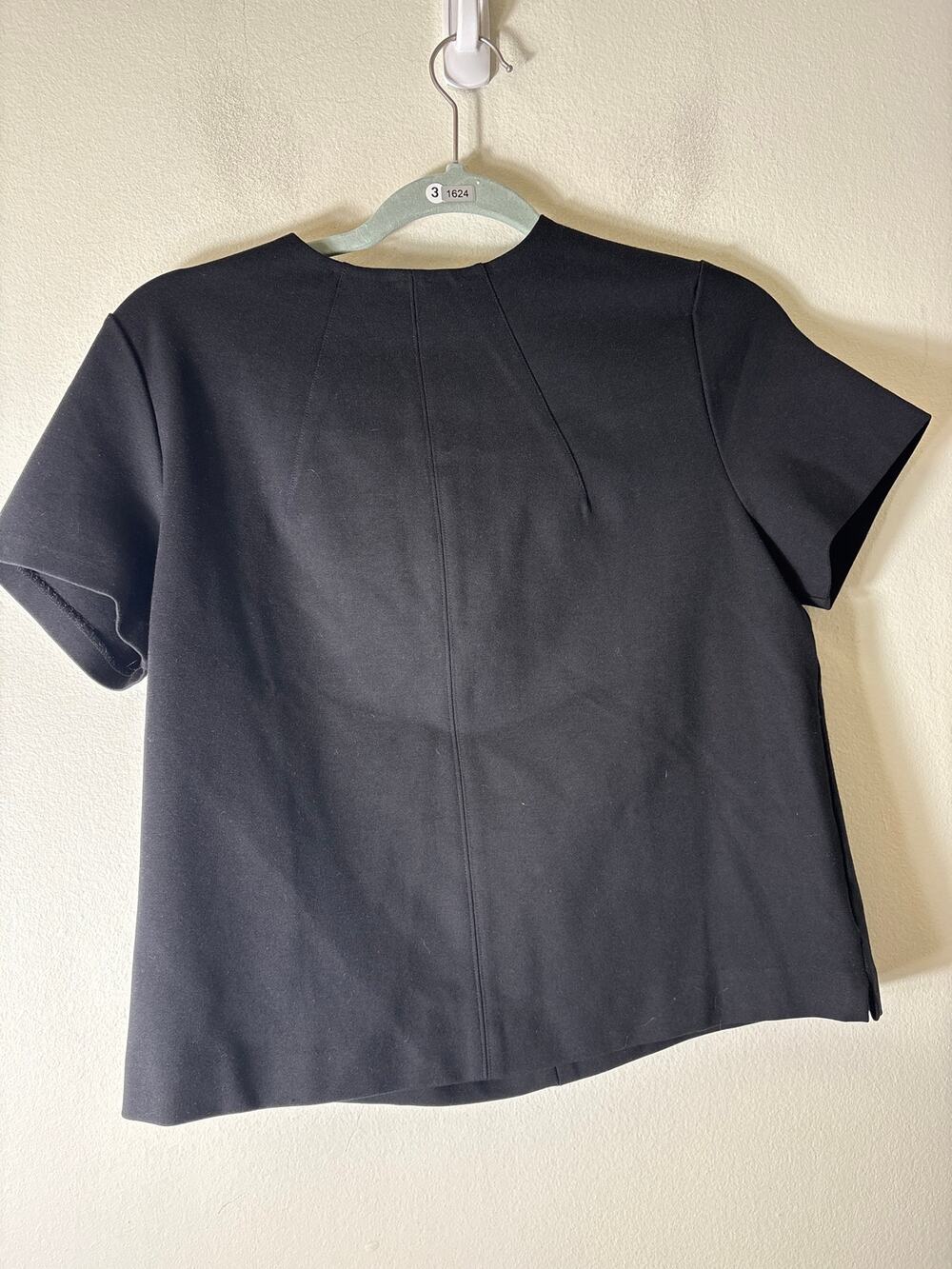 Spanx Black Short Sleeve Top Sz S